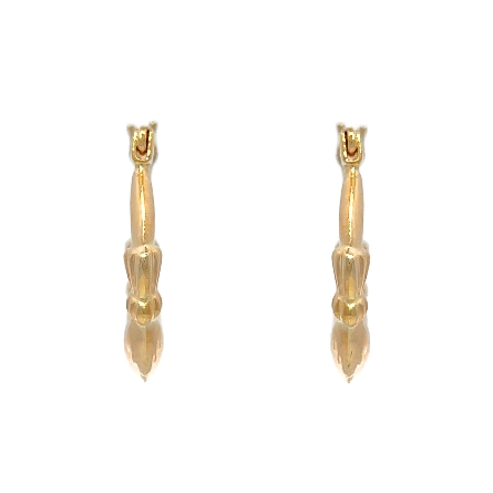 14K Yellow Gold Estate Claddagh Hoop Earrings 1.5dwt