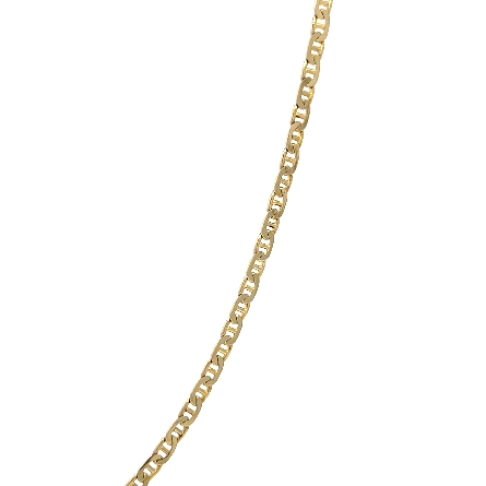 14K Yellow Gold Estate 34.5inch Polished Mariner Link Chain 6.9dwt