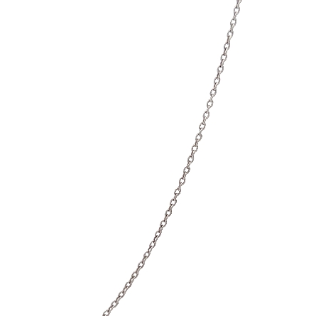 14K White Gold 16.75inch Cable Link Chain 1.7dwt