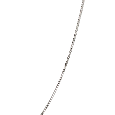 18K White Gold Estate Square Franco Chain 16inch 3.0dwt