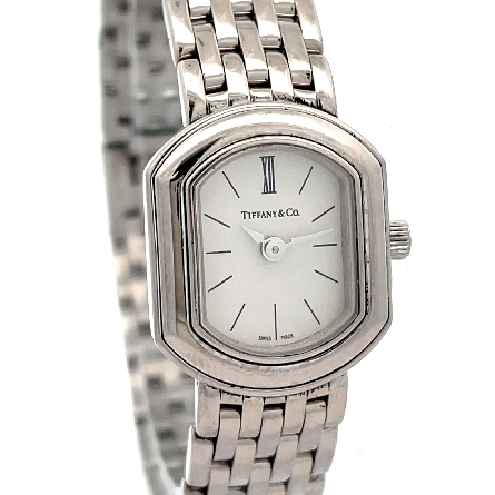 18K White Gold Estate Ladies Tiffany&Company Quartz Watch 38.2dwt