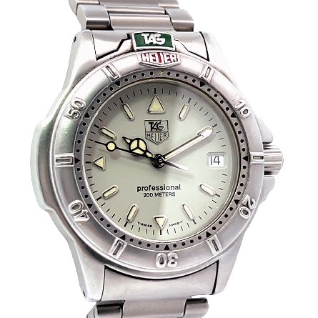 Stainless Steel Estate Tag Heuer Professional 200 Meter Grey Dial Watch Serial#WF1210-K0  No Box