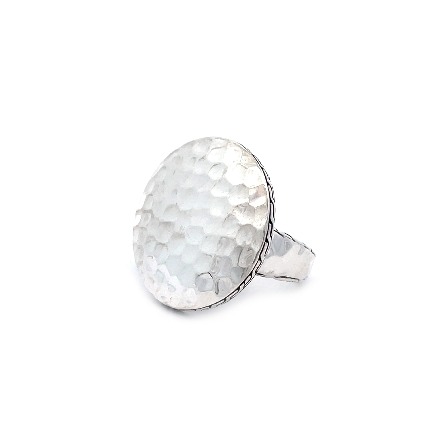 Sterling Silver Estate John Hardy Round Hammered Disc Ring Size6 8.1dwt 