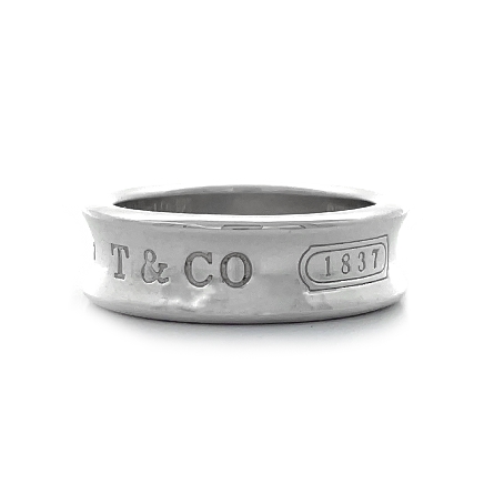 Sterling Silver Estate Tiffany and Company 1837 Conclave Band Size7.5 5.0dwt 