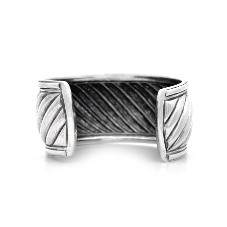 Sterling Silver Estate David Yurman Prong Set Cuff Bracelet w/58Diams=.87apx SI H-I 47.3dwt