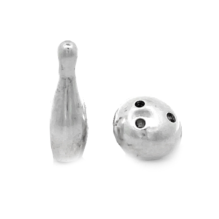 Sterling Silver Estate Tiffany and  Bowling Motif Cuff Links 6.7dwt