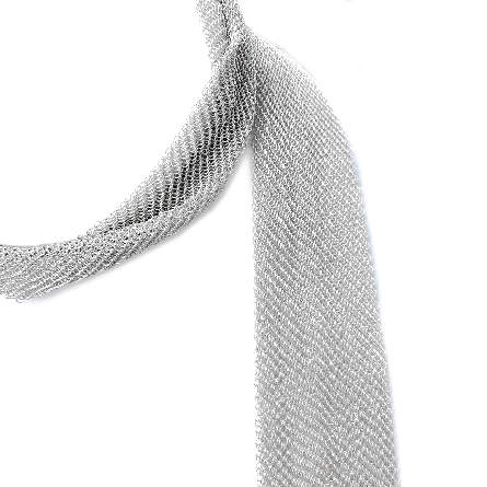 Sterling Silver Estate Tiffany and Co 36inch Mesh Scarf 42.1dwt