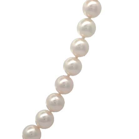 18K White Gold Estate Tiffany & Company 7-7.5mm Akoya Cultured Pearl 16.5inch Necklace 19.9dwt