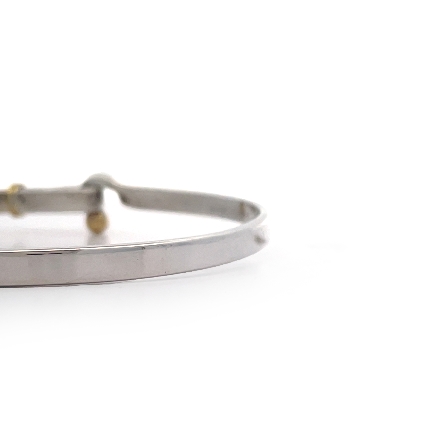 Sterling Silver and 18K Yellow Gold Estate Tiffany & Co Hook and Loop Bangle Bracelet 8.8dwt 