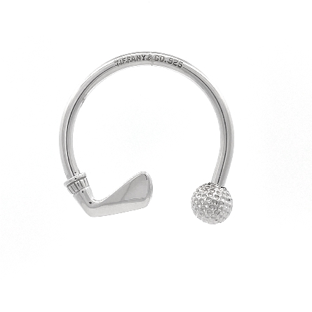 Sterling Silver Estate Tiffany&Company Golf Club and Ball Keychain 6.1dwt