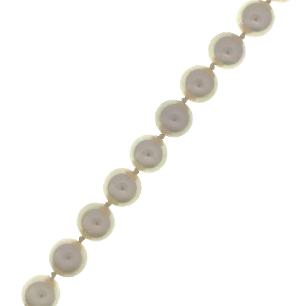 14K Yellow Gold Estate 7.5mm-8mm Cultured Pearl Single Strand Knotted Necklace 37inch 45.4dwt