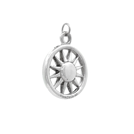 Sterling Silver Estate Tiffany&Co Sun Charm Pendant 6.2dwt