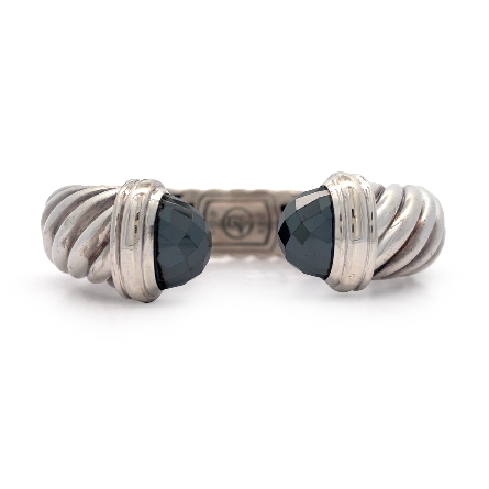 Sterling Silver Estate David Yurman 15mm Waverly Hematite Hinged Cuff 32.8dwt 
