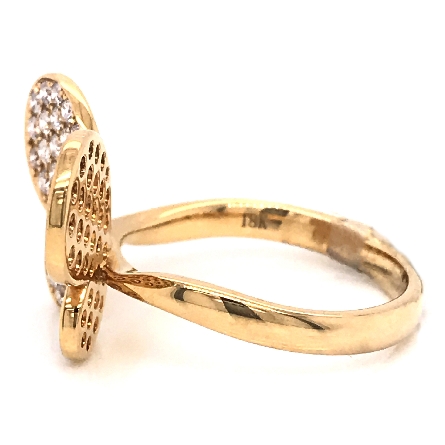 18K Yellow Gold Butterfly Ring w/Diams=1.03ctw SI H-I Size6.5 #R-4880-E (D5573)