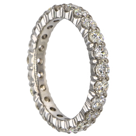 14K White Gold Shared Prong Eternity Band w/23Diams=2.06ctw SI H-I Size 7 #ARPS