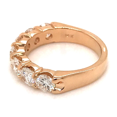 14K Yellow Gold Shared Prongs Band w/7Diams=2.84ctw VS-SI H-I (1 Laser Drilled) Size 7 #ARPSOP