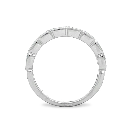 18K White Gold East to West 8 Bezel Ring w/Emerald Cut Diams=1.95ctw VS G-H Size6.5 #R-9572-P (N3497)