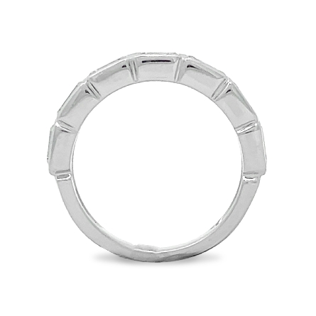 18K White Gold East to West Emerald Cut Band w/Diams=2.50ctw VS G-H Size6.5 #R-9624-P (N5064)