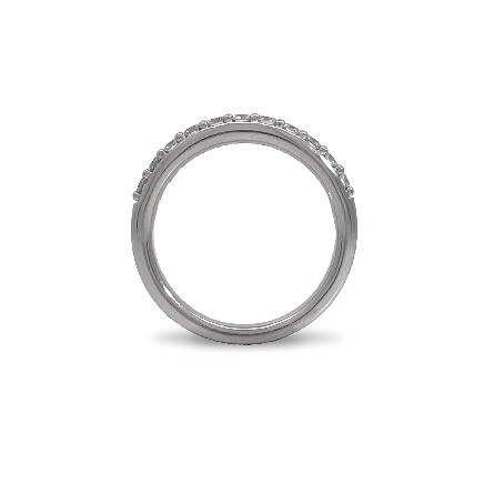 18K White Gold Shared Prong Band w/11Diams=.53ctw SI H-I Size6.75 #R22-129188