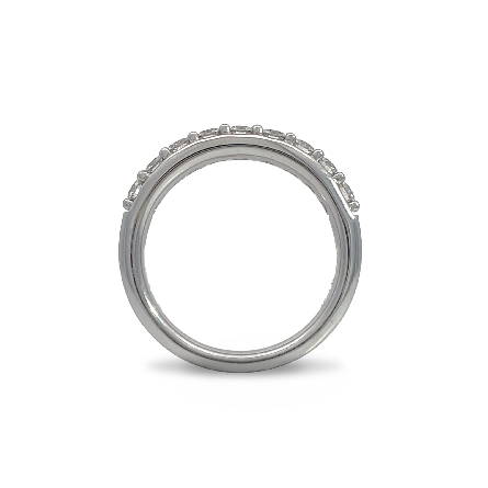 18K White Gold Shared Prong Band w/9Diams=.74ctw SI H-I Size6.75 #R22-129189