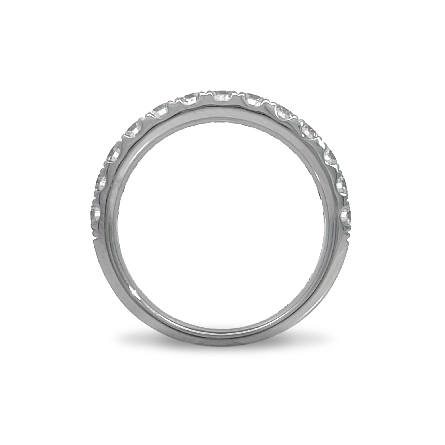 14K White Gold 4Prong Wedding Band w/13Diams=.78ctw SI H-I Size 6.75 #R22-130273