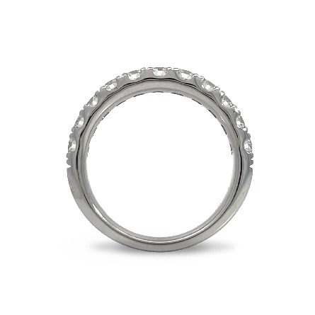 18K White Gold Prong Set Band w/11Diams=.95ctw SI H-I Size 6.5 #R22-130274