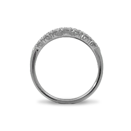 18K White Gold Double Row Band w/30Diams=.26ctw SI H-I Size6.5 #R22-161673