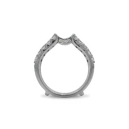 18K White Gold Enhancer Ring w/28 Diams=.97ctw VS-SI G-H Size6.5 #R14-140160
