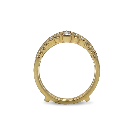 18K Yellow Gold Milgrain Enhancer Ring w/36 Diams=.72ctw VS G-H Size6.5 #R14-147329