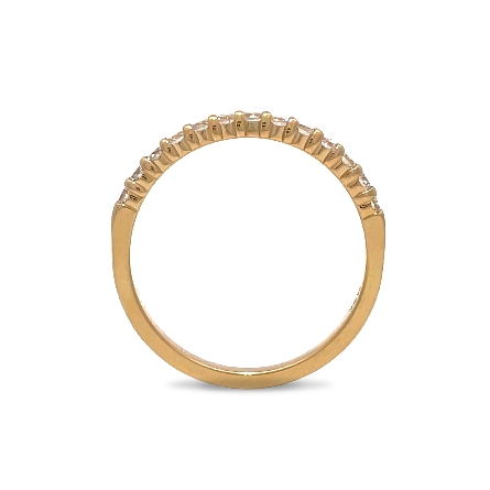 14K Yellow Gold Shared Prong Band w/13Diams=.29ctw VS-SI H-I Size 6 #ARPSOB