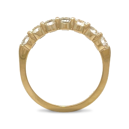 14K Yellow Gold Shared Prongs Band w/7Diams=1.03ctw VS-SI H-I Size6.5 #ARPSOP