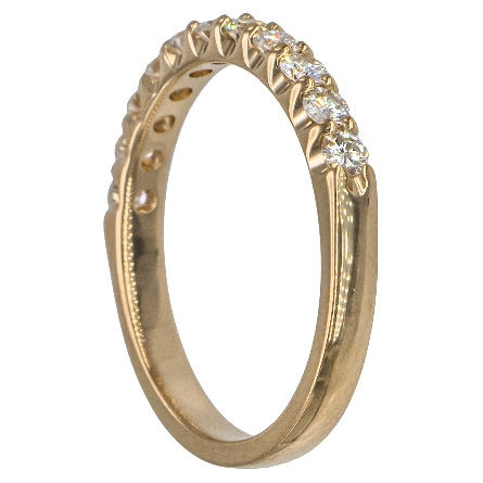 14K Yellow Gold Shared Prong Band w/11Diams=.50ctw VS-SI H-I Size 6.5 #ARPUOB