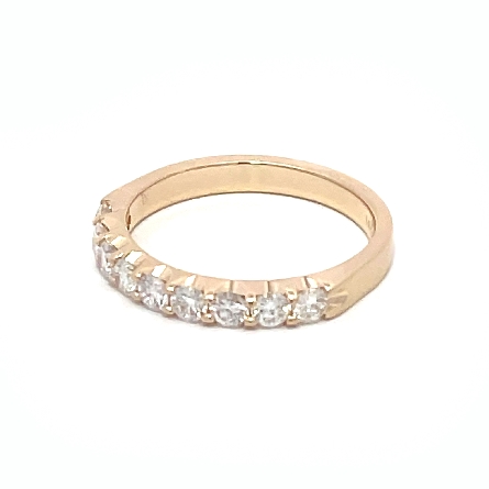 14K Yellow Gold Shared Prong Band w/9Diams=.68ctw VS-SI H-I Size 6.5 #ARPUOB