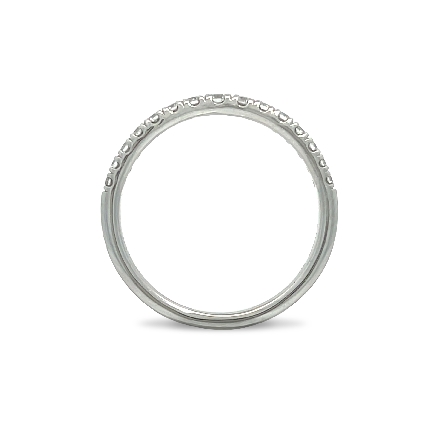14K White Gold Gabriel French Pave Curved Wedding Band w/Diamonds=.25ctw SI2 G-H Size6.5#AN11013W44JJ  (S2061528) 