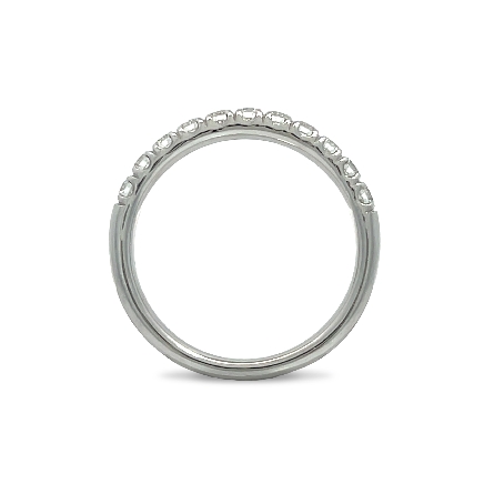 14K White Gold French Pave Band w/Diams=.48ctw SI2 G-H Size 6.5 #AN6072W44JJ (S2420424)
