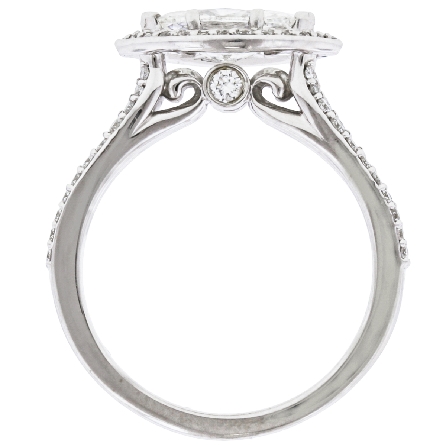 14K White Gold Engagement Ring Mounting w/Diams=.38ctw SI2 H #122040 (Center Stone Not Included- To View Details on Center Stone A2-06565)