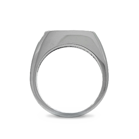 14K White Gold Mens Channel Ring w/3 Diams=.94ctw SI H-I H-I Size 11 #9025