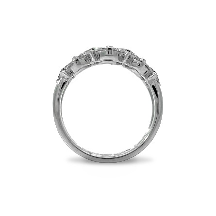 18K White Gold 3 Row Fashion Band w/31Diams=.54ctw VS H-I Size6.5 #R22-159513