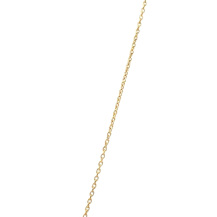 14K Yellow Gold Double Circle Alternating Oval Bead Pendant on Adjustable 16-18inch w/Diams=.50ctw VS-SI G-H #PP869D