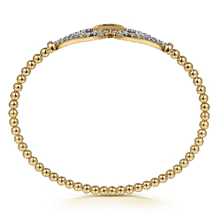 14K Yellow Gold Gabriel Bujukan Open Split Bangle Bracelet w/Diams=.73ctw SI2 H-I Size 6 #BG5051-6Y45JJ (S2289721)