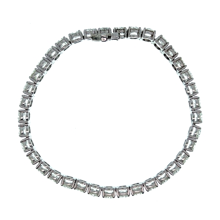 14K White Gold 7inch 4Prong Tennis Bracelet w/37 Diamonds=15.75ctw SI1 G-H #NS-40