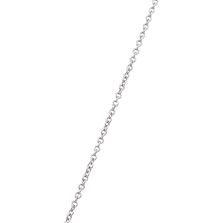 14K White Gold Adjustable 16-18inch Oval Chain Link Station Necklace w/Diams=.16ctw VS-SI G-H #PN253D