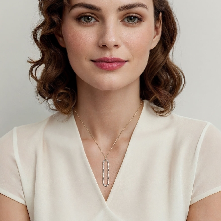 14K Yellow and White Gold Gabriel Bujukan Beads Adjustable 15.5-17.5inch Paperclip Necklace w/Diams=.71ctw SI2 H-I #NK7799M45JJ (S2058481)