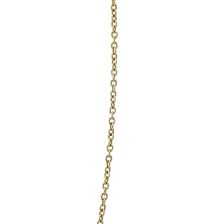 14K Yellow Gold 16inch Bezel Drop Necklace w/Pear and Round Diams=.55ctw SI2 G-H #PD18-184-1YB
