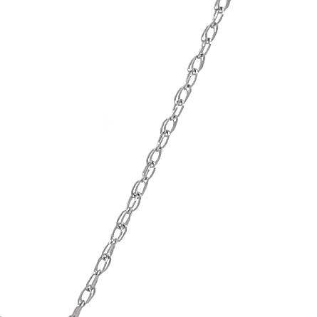 14K White Gold Small Cross Pendant w/Diams=.12ctw SI H-I on 16inch Loose Rope Chain #R2528