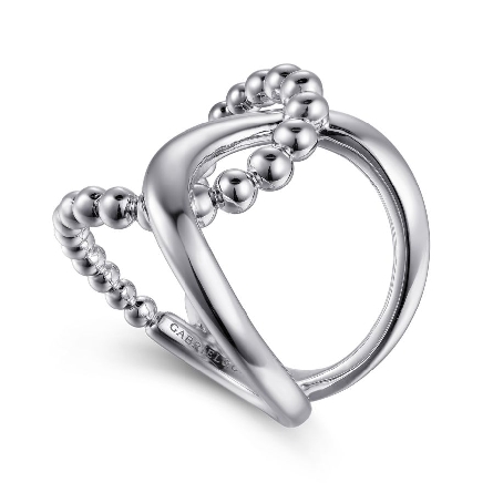 Sterling Silver Gabriel Bujukan Twist Comfort Fit Ring Size 6.5 #LR52272SVJJJ (S1804487)