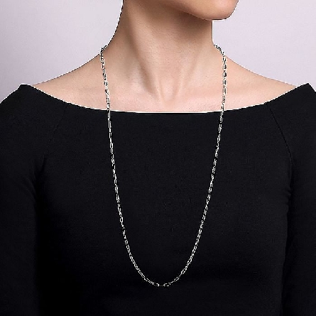 Sterling Silver 32inch Paperclip Chain Necklace #NK6769-32SVJJJ (S2032419)