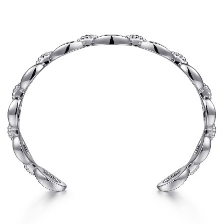 Sterling Silver Gabriel Bujukan 6.25inch Oval Link Cuff Bangle #BG4590-62SVJJJ (S2191080)