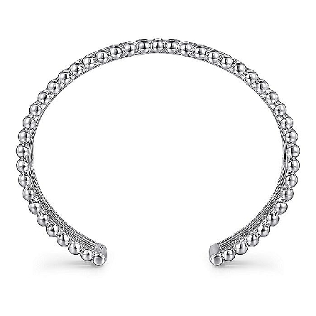 Sterling Silver Gabriel 6.25inch Bujukan and Pyramid Triple Row Bangle #BG4958-62SVJJJ (S1889112)