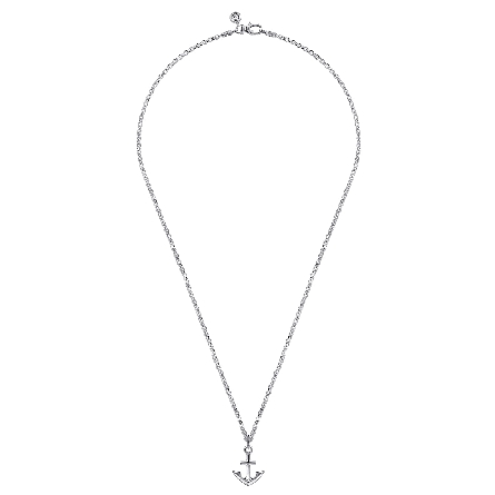Sterling Silver Gabriel 22inch Anchor Pendant Necklace #NKM2190-22SVJJJ (S2267601)